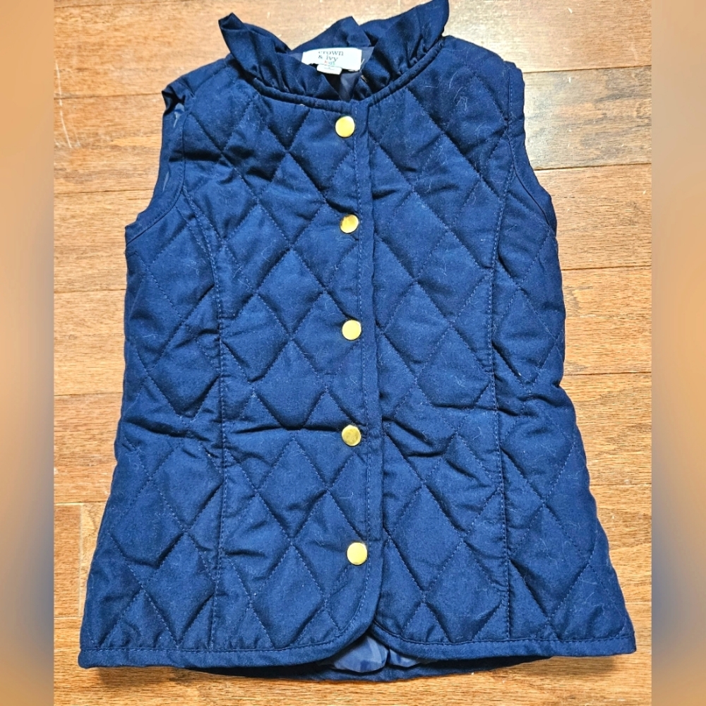 Crown and Ivy, Size 6, Royal Blue quilted vest.